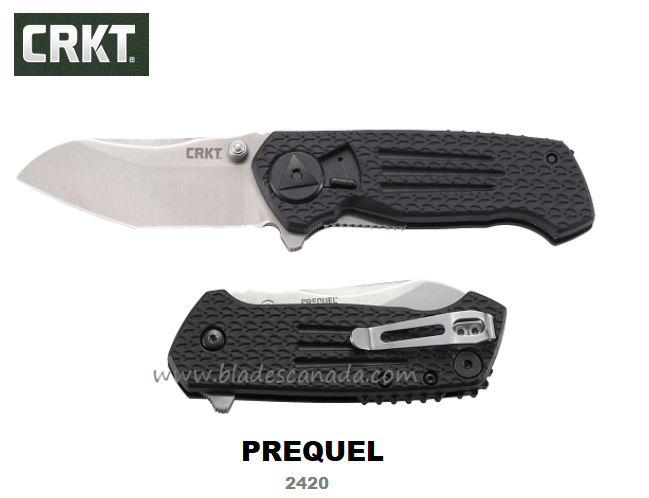 CRKT Prequel Field Strip Flipper Folding Knife, GFN Black, CRKT2420